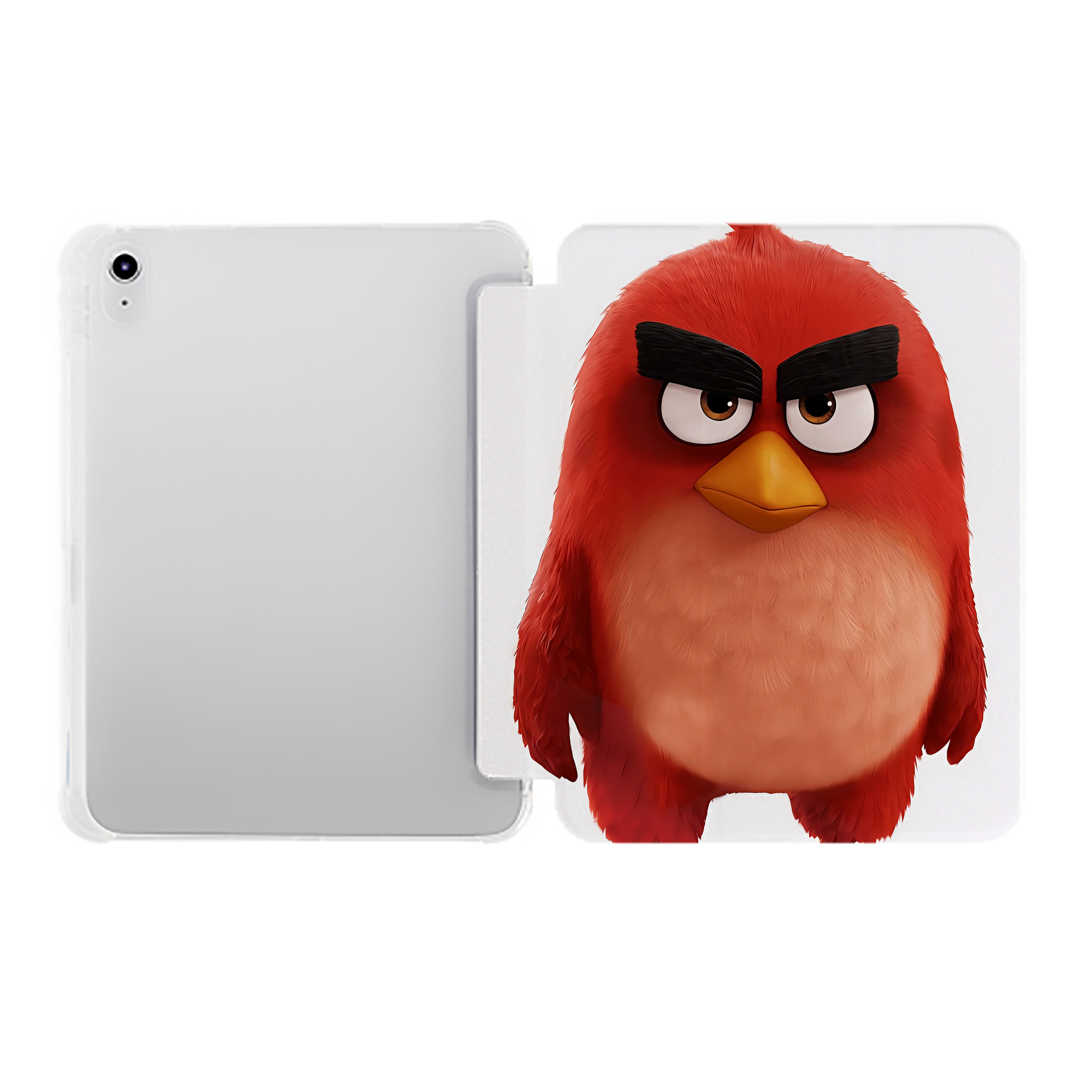 （画像用） Angry Birds アングリーバード IPad ケース ペン収納付き 三つ折りスタンド PUレザー×シリコン 対応機種9.5/10.5/10.9インチ